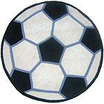 Kids Round Soccer Ball Fun Rug