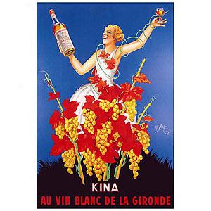 Kina Au Vin Black De La Gironde Canvas Print