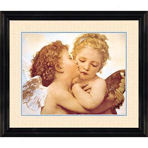 Kissing Angels Framed Print