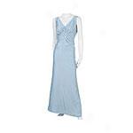 Km Collections By Milla Bell Blue Shantung Gown
