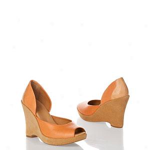 Kork-rase Liliana Peach Veg Leather Wedge