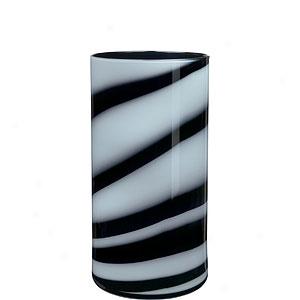 Kosta Boda Twist Black & White Crystal Glaxs Vase