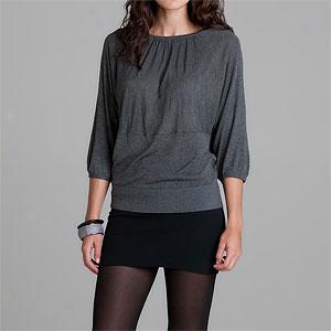 Lilla P Charcoal Grey Boatneck Top