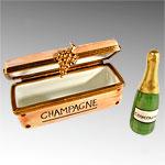 Limoges Champagne Case With Bottle