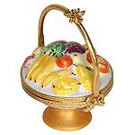 Limoges Fruit Compote Basket Keepsake Box