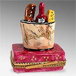 Limoges Porcelain Picnic Sack Box