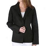 Linda Allard For Ellen Tracy Black Linen Blazer