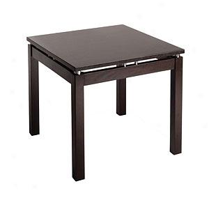 Linda Espresso & Chrome End Table