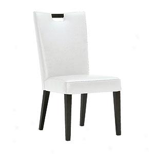 Linda Set Of 2 White Bonded Leather Dining Chairs