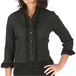 Lloyd Williams Crinkle Poet Blouse By the side of Lace Trim