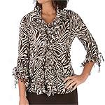 Lloyd Williams Crnkled Zebra Print Blouse