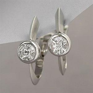 Luca Carati 18k 0.76 Cttw. Diamond Ho0p Earrings