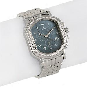 Lucien Piccard Mens Diamond Stainless Steel Watch