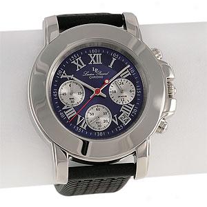 Lucien Piccard Mens Rubber & Stainless Steel Watch