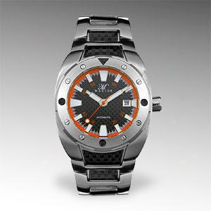 Magico Mens Stainless Steel Orange Watch