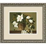 Magnolias With Apricots Framed Art Print