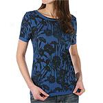 Marc Jacobs Blue Stretch Jersey Floral Printed Top