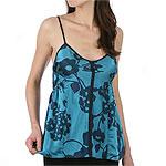 Marc Jacobs Floral Printed Teal Silk Camisole