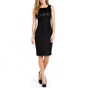 Marc New York Black Ruched Yoke Dress