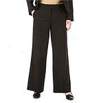 Max Studio Petite Black Pinstripe Suiting Pant