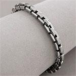 Mens 8 In Stainless Steel Rolo Ring Bracelet