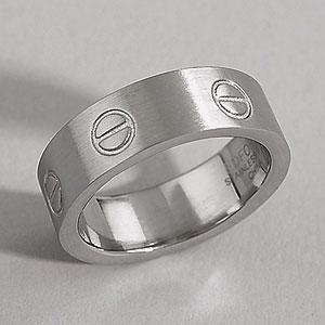 Men's Bolt Design Beushed Stainlses Steel Ring