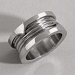 Meh's Stainless Steel Grooved Ring