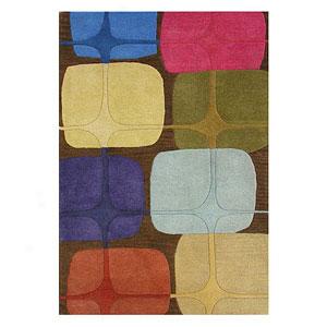 Metro Flower Chocolate Han Tufted Wokl Rug