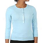 Michael By Michael Kors 3/4 Sleeve Henley Top