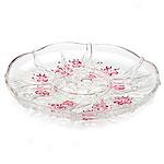 Mikasa Floral Dance Pink Frost Chip & Dip Platter