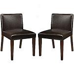 Milan Set Of 2 Browm Dining Chairs