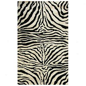 Modern Flare Zebra Pint Hand-tufted Wool Rug