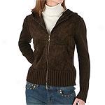 More Dash Than Cash Suede Front Zipper Sweater