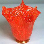 Murano Orange Scarf Vase