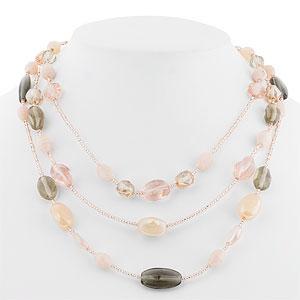 Natural Crystal & Seed Bead Necklace