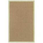 Natural Jute Rug With Green Sisal Border