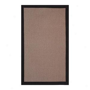 Natural Jute With Brown Cotton Border Rug