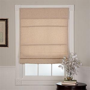 Natural Scroll Jacquarr Fabric Roman Shade