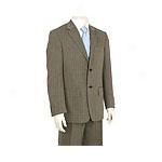 Nautica Tan Windowpane Fit With 2-button Jacket