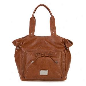 Nine West Jameson Cognac Faux Leather Large Tote