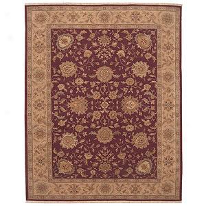 Nourison Ancestry Wine Hand-knotted Wool Rug