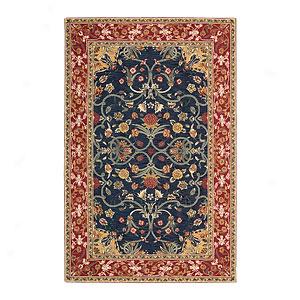 Nourison Sixteenth Century Navy Hand-knotted Rug
