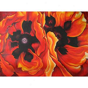 O'keeffe Oriental Poppies Canvas Print