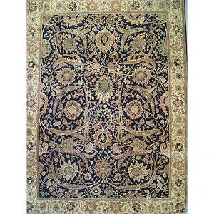 One Of A Kind Black Hand Knotted Saatillo Rug