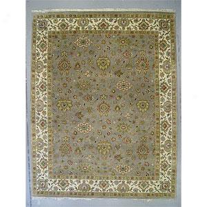 One Of A Kind Lighy Blue Hand Knotted Satillo Rug