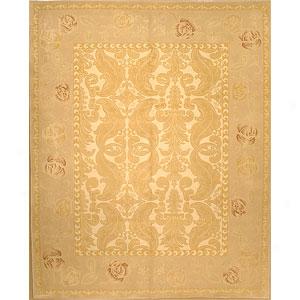 Orleans Gold Hand Knotted Wool And Silk Rug