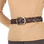 Oscar De La Renta Braided Leather Belt