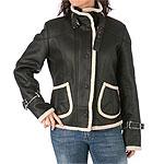 Oscar Oscar De La Renta Brown Faux Leather Bomber