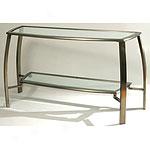 Parker Modern Glass And Steel Console Tabld