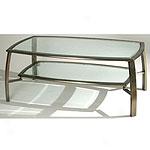 Parker Modern Steel And Glass Coffee Table